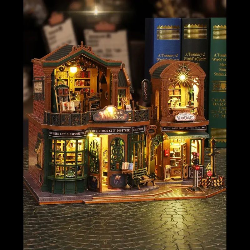 handcrafted-warcraft-village-miniature-project Handcrafted Warcraft village miniature showing prop and furniture detail
