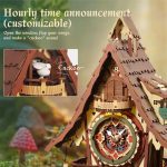 Handcrafted wooden cuckoo clock assembly kit with laser-cut basswood panels