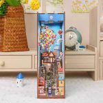 handcrafted-wooden-miniature-of-world-travel-landmarks Handcrafted wooden miniature of world travel landmarks including painted sky and architectural elements