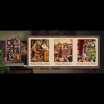 handcrafted-wooden-reading-nook-ornament-for-book-lovers Handcrafted wooden reading nook ornament with LED lighting for book lovers and crafters