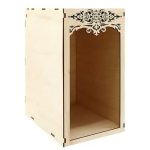 handmade-illuminated-book-nook-box-accessory Warm candlelight-tone LED detail inside customizable book nook insert showing depth