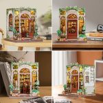 handmade miniature bookstore with rustic charm