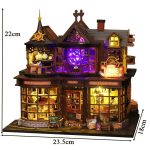 handmade-miniature-treasure-home-lit-by-led-lights Handmade miniature treasure home lit by LED lights