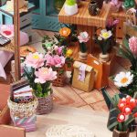 Indoor miniature gardening kit for creative home decor with botanical accessories