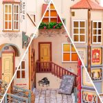 intricate-miniature-alleyway-lined-with-flowers-for-book-nook Intricate miniature alleyway lined with paper flowers inside book nook insert