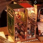 Intricate miniature detective office for book lovers featuring authentic Victorian period design