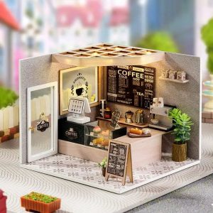 "Leisurely Coffee Shop" Miniature Dollhouse Kit