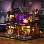 magic-fairy-house-model-illuminated-by-led-lights Magic fairy-style miniature house model fully illuminated by built-in LED lights