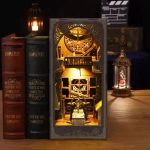 miniature-astronomy-diorama-book-nook-with-telescope-and-starry-sky miniature astronomy diorama book nook with vintage telescope and starry sky panels