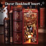 miniature-book-nook-with-flickering-fireplace miniature book nook with flickering resin fireplace and tiny bookshelves