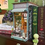 miniature-bookstore-diorama-shelf-insert-for-readers miniature bookstore diorama used as bookshelf insert between books