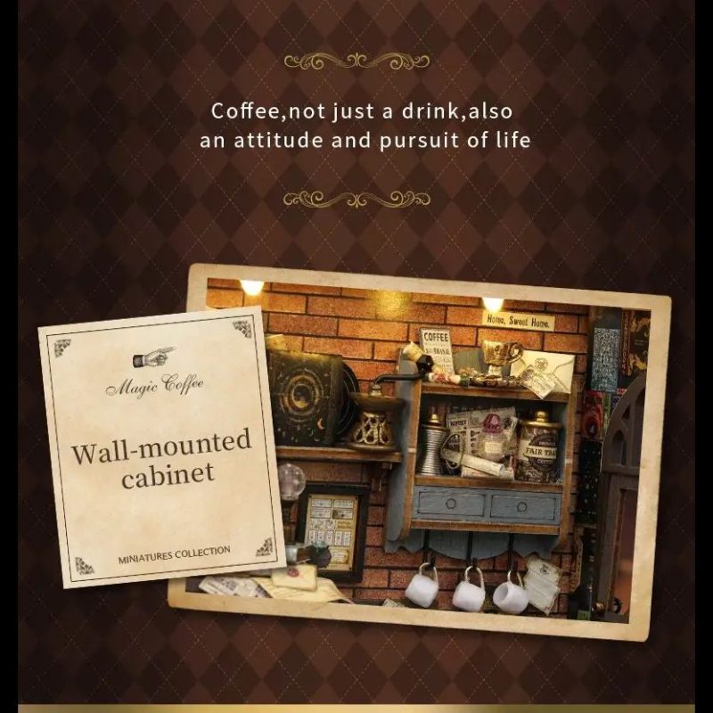 miniature cafe atmosphere captured in a book nook