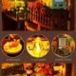 miniature-cobblestone-street-book-nook-for-bookshelf-display Miniature cobblestone street book nook displayed between books on a shelf