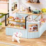 miniature-furniture-set-for-dollhouse-assembly-and-display Miniature furniture set accessories included Happy Shop Series dollhouse kit