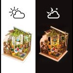 miniature-garden-dollhouse-craft-kit-for-adults Miniature garden dollhouse craft kit for adults showing detailed plant arrangement and vintage styling