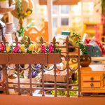 miniature-hobby-house-with-furniture-and-landscaping Miniature hobby house with furniture and landscaping elements for DIY builders