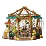 miniature-home-and-cafe-combo-with-tiny-potted-plants miniature home and cafe combo with tiny potted plants
