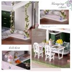 miniature-impressionist-cottage-with-painted-garden-scene Miniature impressionist cottage with painted garden scene and soft ochre tones
