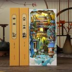 miniature-pagoda-and-bamboo-book-nook-for-bookshelf-decor Miniature pagoda and bamboo book nook insert for bookshelf decor