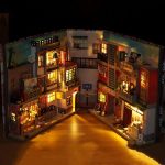 miniature-paper-scenery-of-a-sakura-lined-alley Miniature paper scenery of a sakura lined alley