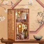 miniature-song-dynasty-style-book-nook-diorama Miniature Song Dynasty style book nook diorama with LED lighting