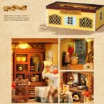 Miniature wooden living room assembly kit