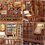 paper-craft-book-nook-with-intricate-tiny-books-and-decor paper craft book nook with intricate tiny books and hand-placed shop decor