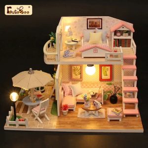 "Pink Loft" DIY Miniature House Kit