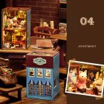 Portable wooden dollhouse assembly craft