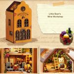 Puzzle like wooden miniature assembly model