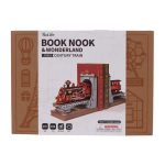 railway-station-book-nook-shelf-decor-with-locomotive railway station book nook shelf decor with vintage locomotive and platform scene