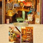 Realistic wooden miniature room decor kit