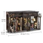 retro style coffee shop miniature book nook