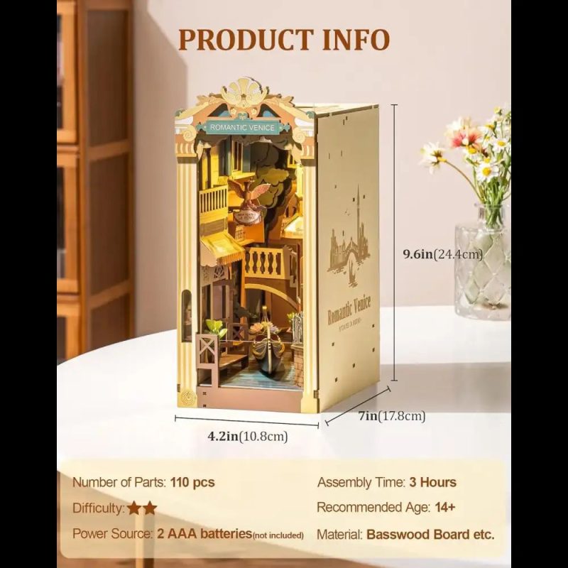 romantic-miniature-venice-diorama-kit-for-home-decor Romantic miniature Venice diorama kit with dustproof cover plate for home decor
