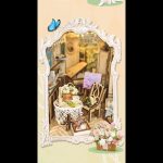 rustic-book-nook-scene-with-lantern-and-fence Rustic book nook scene with lantern and fence detail, USB LED lit