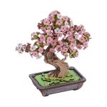 sakura-bonsai-wooden-model-kit All 263 laser-cut wooden pieces for Sakura bonsai puzzle laid out in order