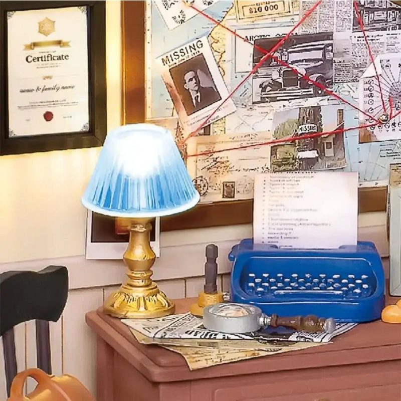 scale-model-detective-agency-for-hobbyists Detective agency miniature house kit for adult hobbyists and DIY builders, 1 to 18 scale model