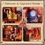 shelf-decor-diorama-evoking-cozy-study-ambiance shelf decor diorama evoking cozy wizard study ambiance between books