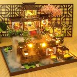 small-zen-garden-house-model-with-sand-and-rake Small zen garden house model showing sand tray and wooden rake detail