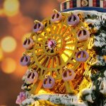 Snow-covered miniature house craft for tabletop mantel display
