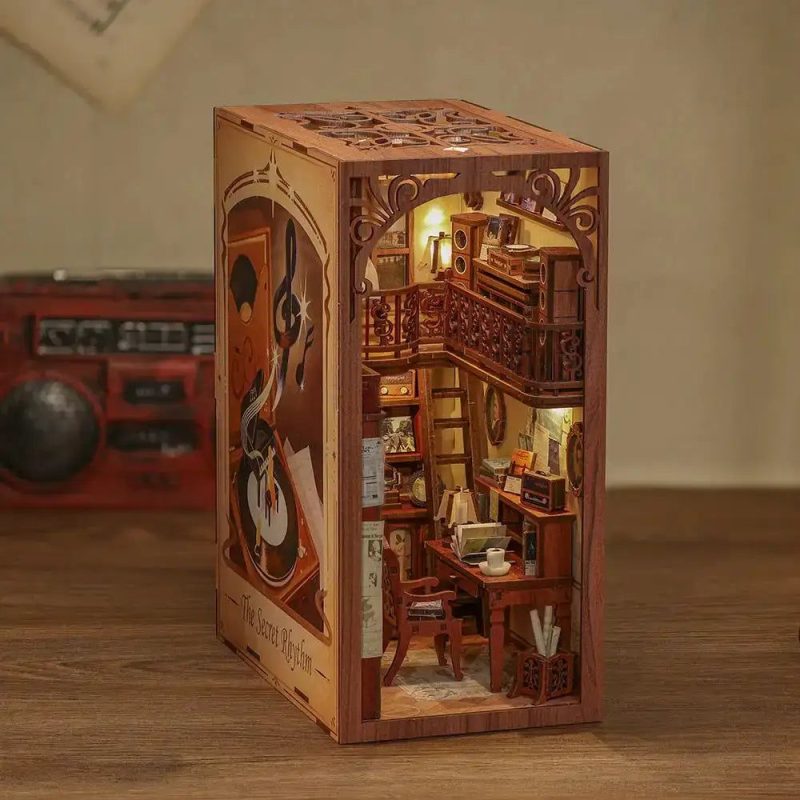 the-secret-rhythm-book-nook-kit The Secret Rhythm Book Nook Kit complete assembled music room display