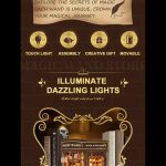 tiny-enchanted-wand-shop-display Tiny enchanted wand shop display with warm LED light casting shelf shadows
