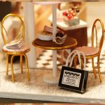 tiny-handcrafted-dollhouse-furniture-set Tiny handcrafted wooden furniture set for miniature chocolate shop kit