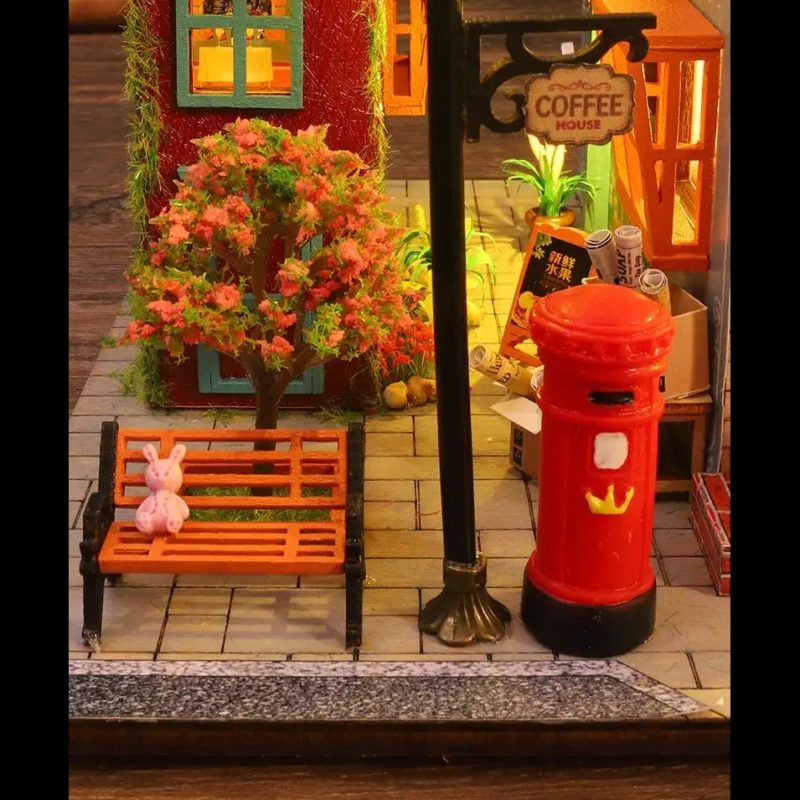 tiny urban scene book nook for readers