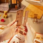 Tipsy tiny restaurant DIY model kit 1:18 scale snap-fit wood build