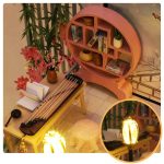 Guqin Pavilion miniature architectural model side profile showing tiered platform design