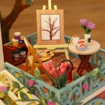 tropical-resort-model-kit-with-lush-foliage-and-tiny-accessories Tropical resort miniature kit with lush foliage canopy and accessories included