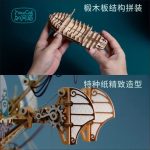 vintage-steampunk-wooden-flying-vessel-model-kit Vintage steampunk wooden flying vessel model kit with layered sails