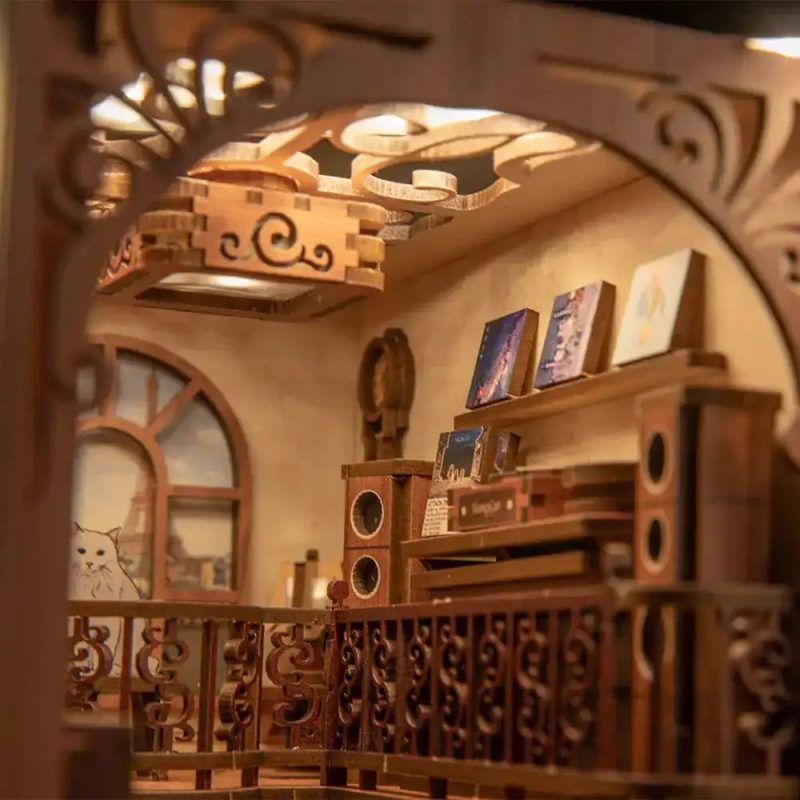 vintage-style-miniature-bookshelf-hideaway-craft-kit vintage-style miniature bookshelf hideaway craft kit with wood panels