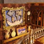 whimsical-miniature-library-corridor-for-book-lovers Whimsical miniature library corridor book nook for book lovers, side angle view